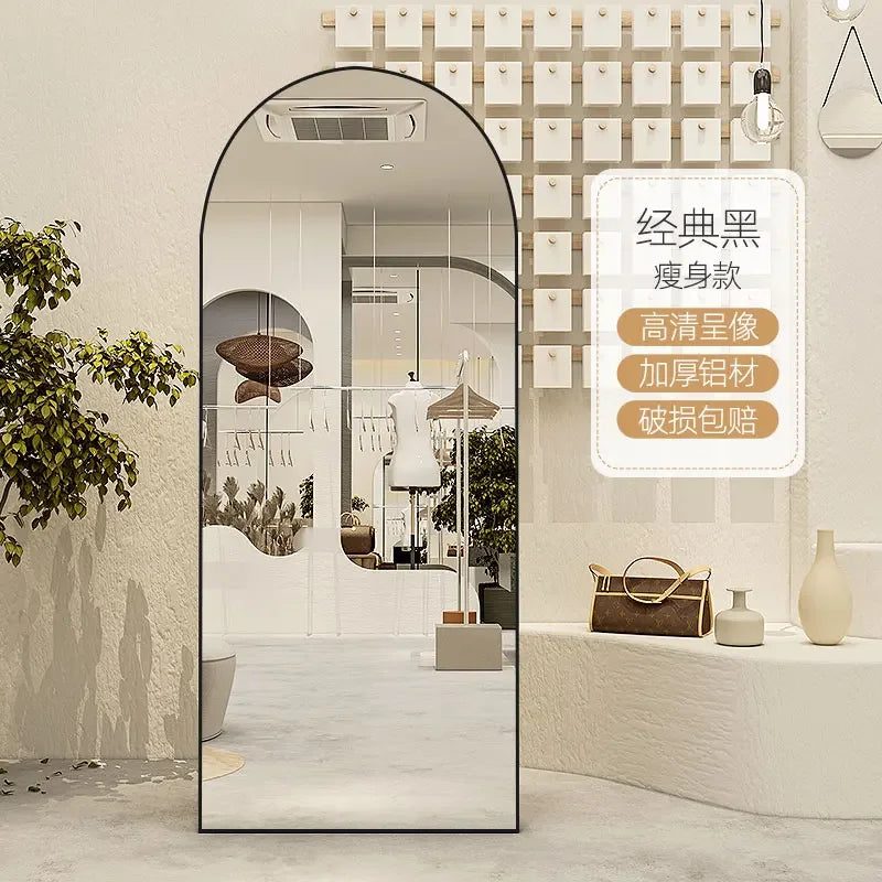 Black Frame Mirror Korean Irregular Personalized Luxury Wall Aesthetic Mirror Full Length Floor Gold Espejo Pared Room Decor