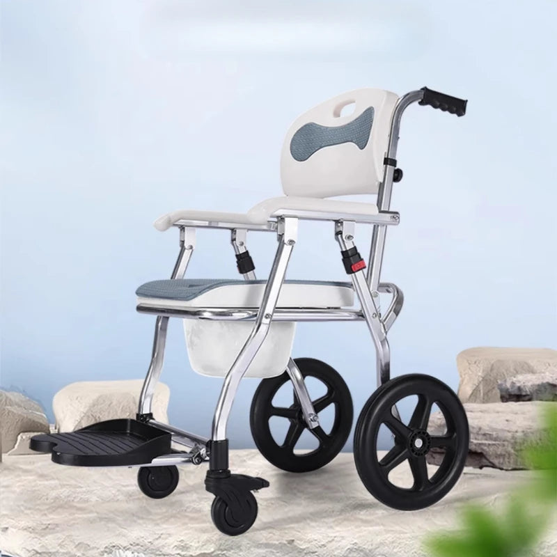 Portable Device Senior Chairs Shower Seat Wheelchair Lightweight Senior Chairs Adjustable Stool Wheelchair Senior Furniture