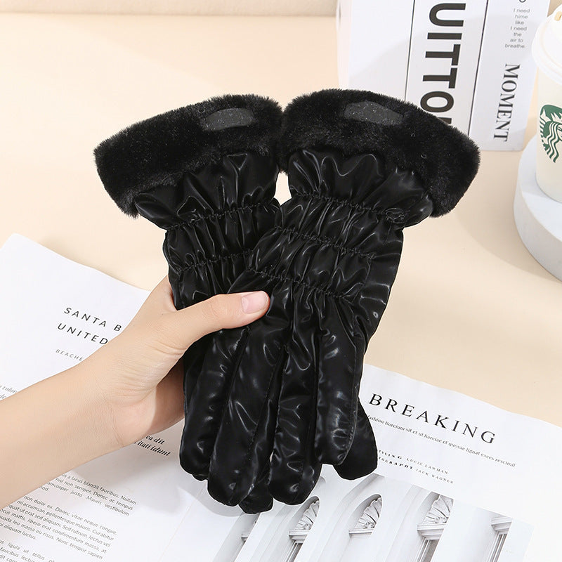 Warm Gloves Winter Women's Touch Screen Fleece-lined Thickened