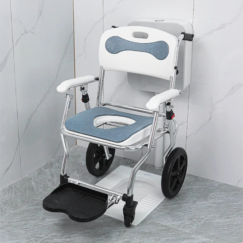 Portable Device Senior Chairs Shower Seat Wheelchair Lightweight Senior Chairs Adjustable Stool Wheelchair Senior Furniture