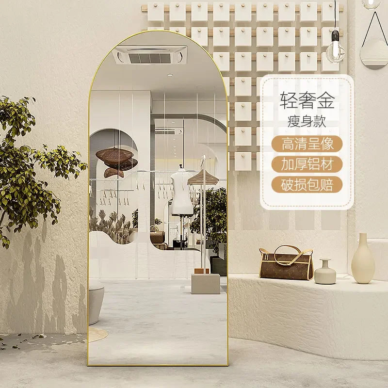 Black Frame Mirror Korean Irregular Personalized Luxury Wall Aesthetic Mirror Full Length Floor Gold Espejo Pared Room Decor