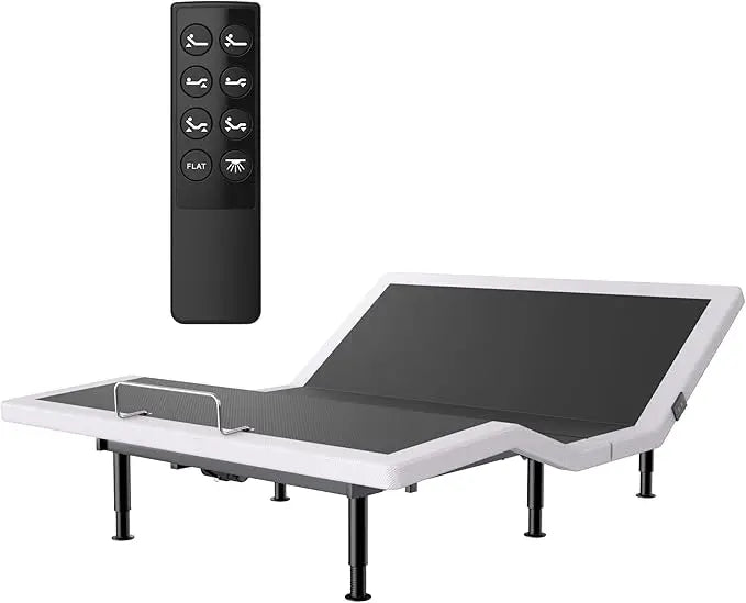 Electric Full Size Adjustable Bed Frame with Wireless Remote, USB, Head & Foot Incline, Underbed Lighting, Heavy Duty Platform