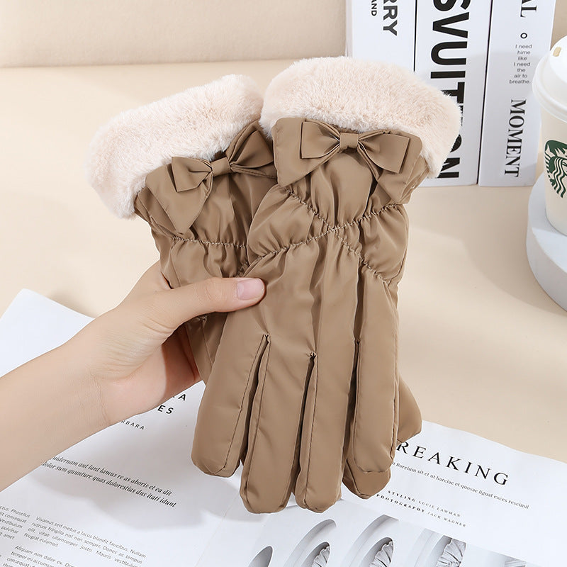 Warm Gloves Winter Women's Touch Screen Fleece-lined Thickened